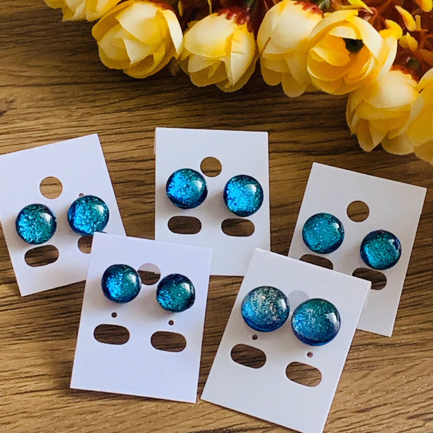Fused Glass Stud Earrings