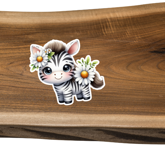 Sticker: Daisy Zebra Scrapbooking Sticker (STKR05)