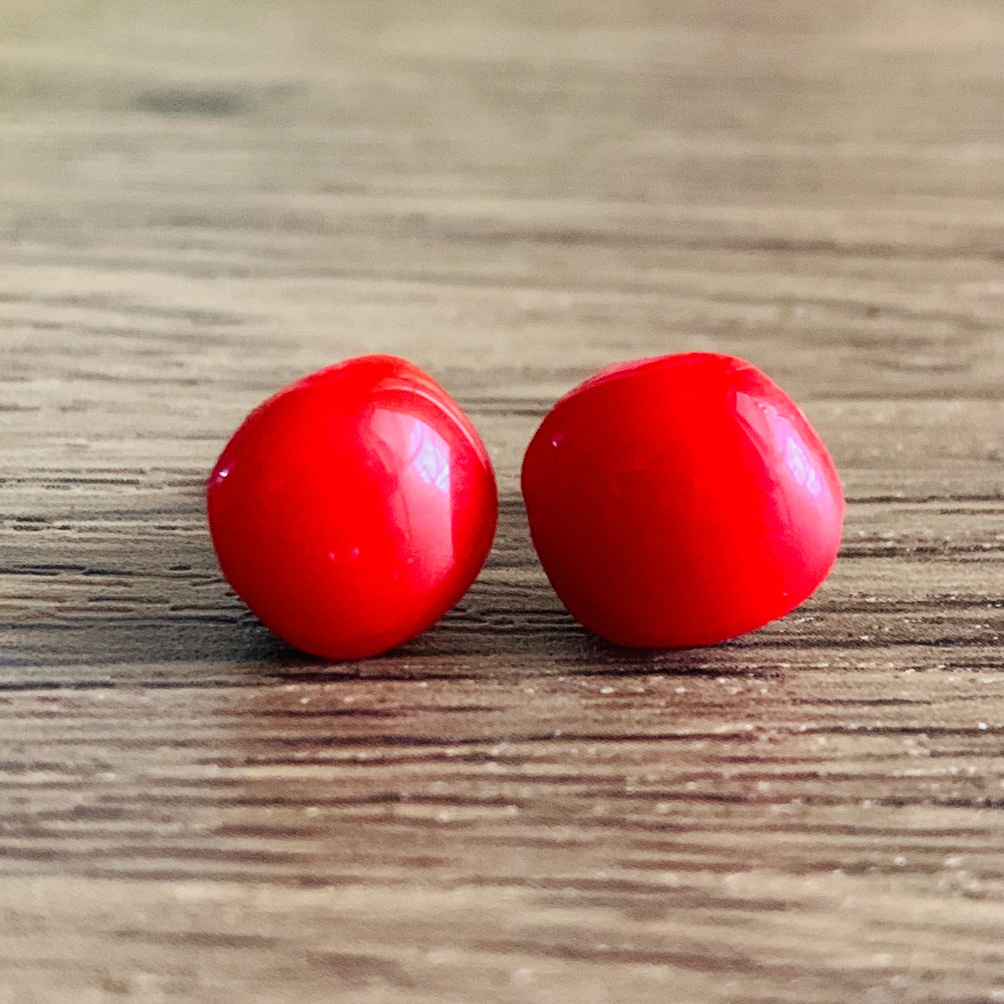 Fused Glass Earring Studs | Scarlett - FGE39