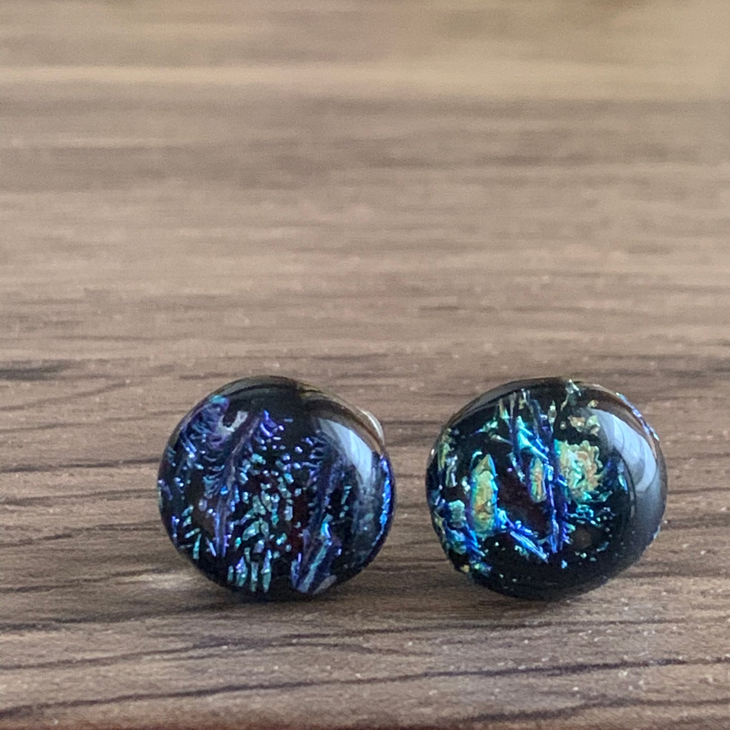 Fused Glass Earring Studs | Storm Clouds FGE45