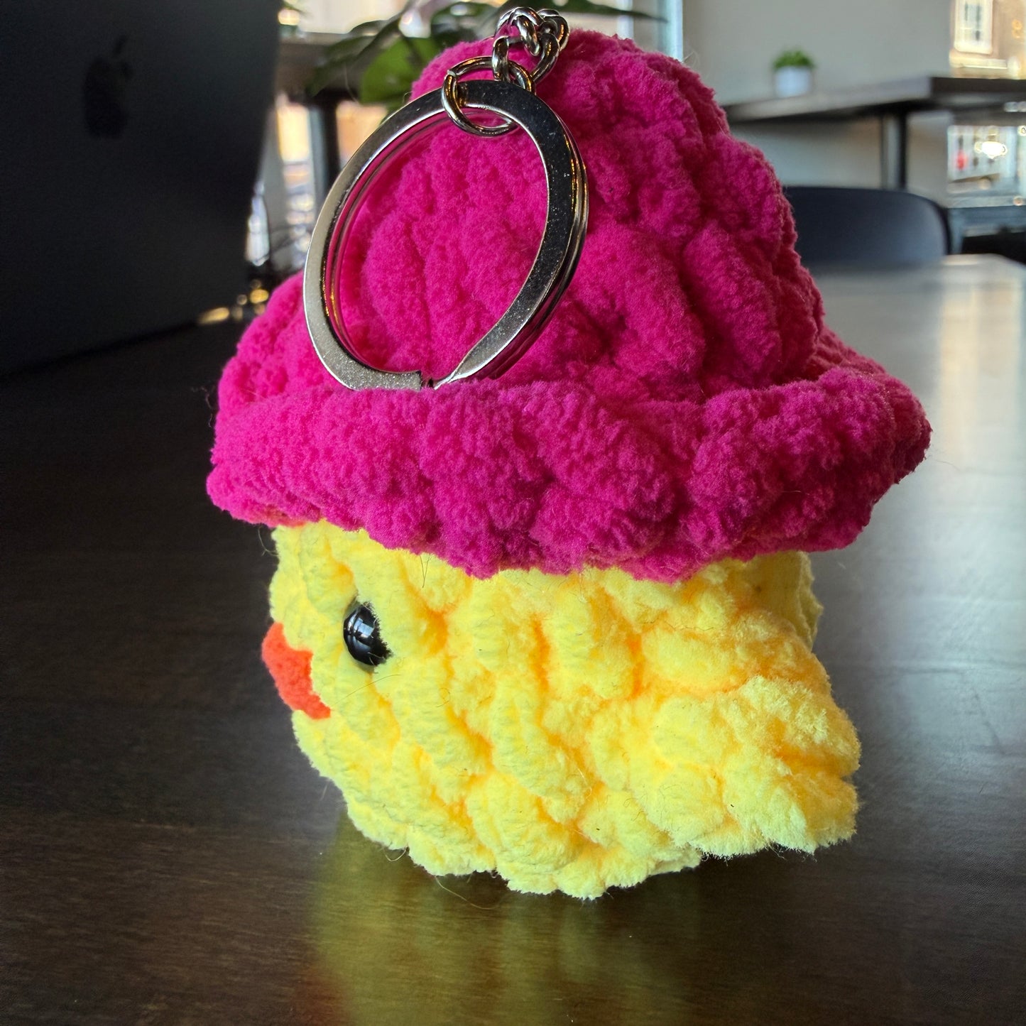 Chickadee Pink Keychain