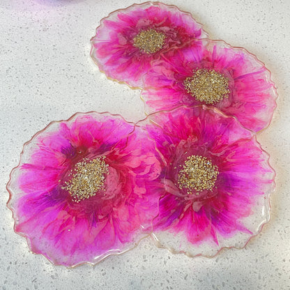 Flower Bloom Coaster (FBC_01) - set of 4 coasters