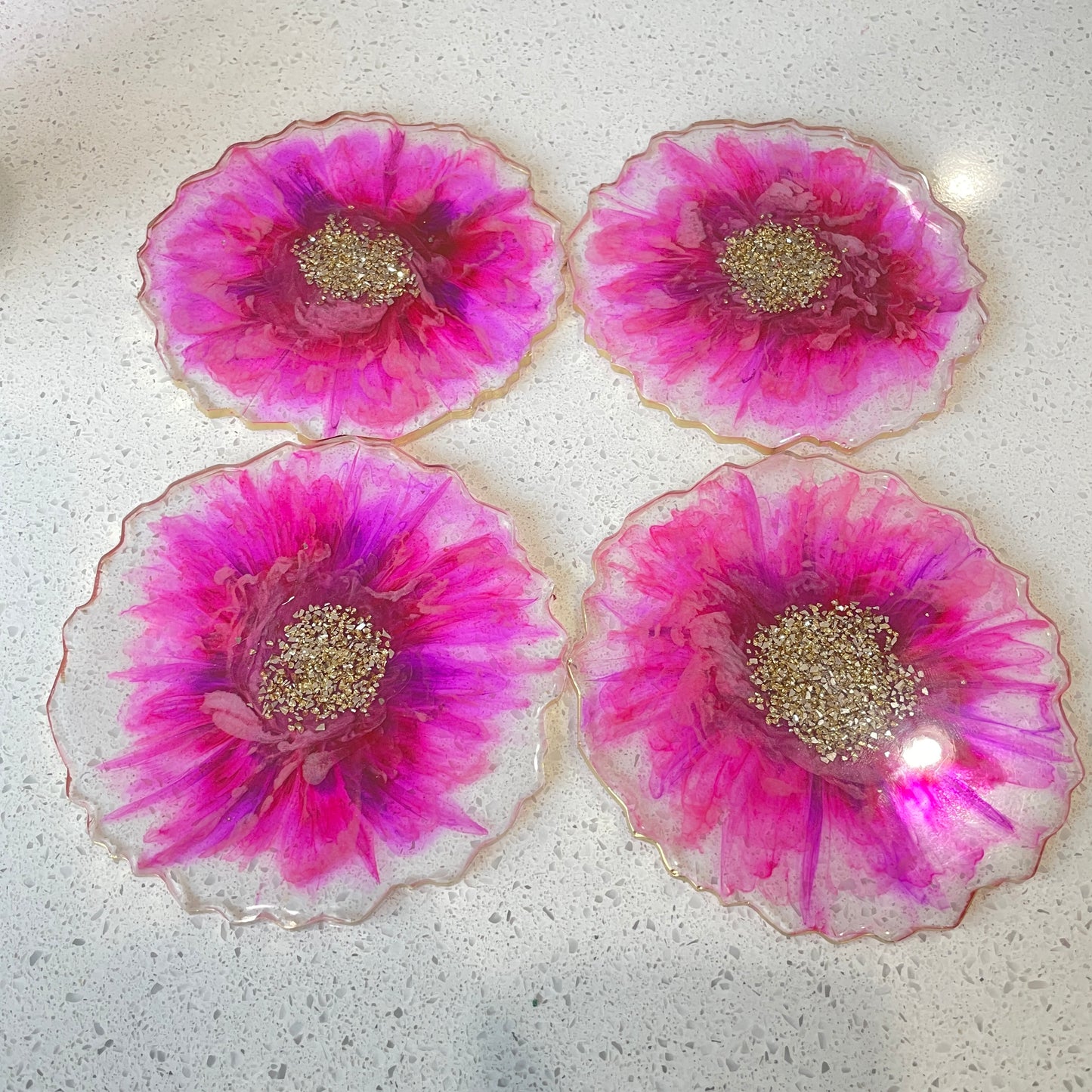 Flower Bloom Coaster (FBC_01) - set of 4 coasters