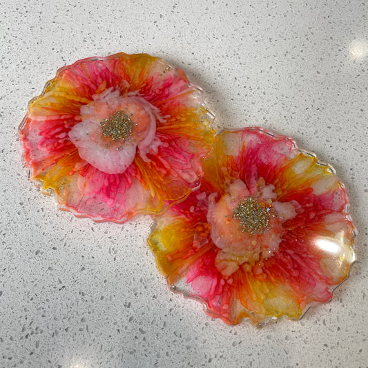 Flower Bloom Coaster (FBC_06) - set of 2 coasters