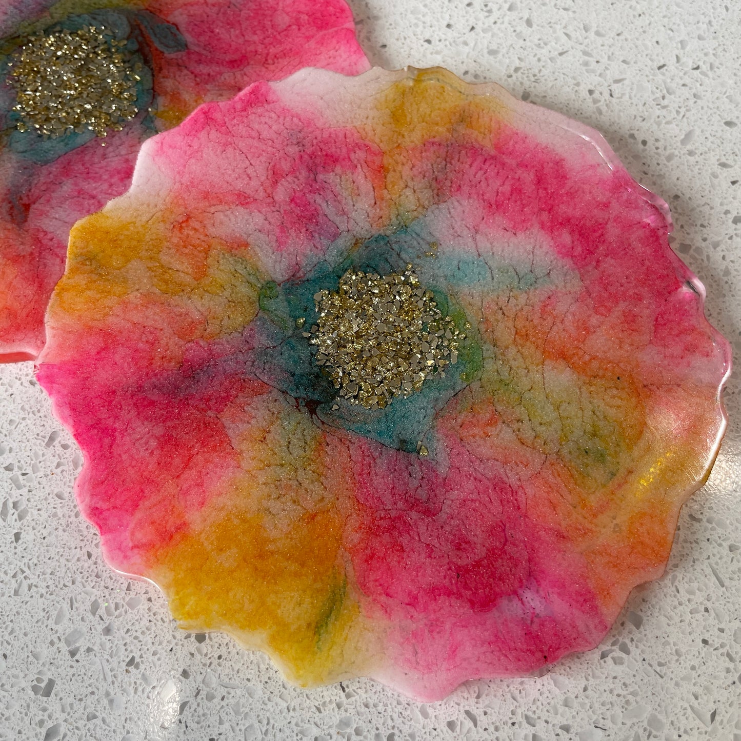 Flower Bloom Coaster (FBC_09) - set of 2 coasters