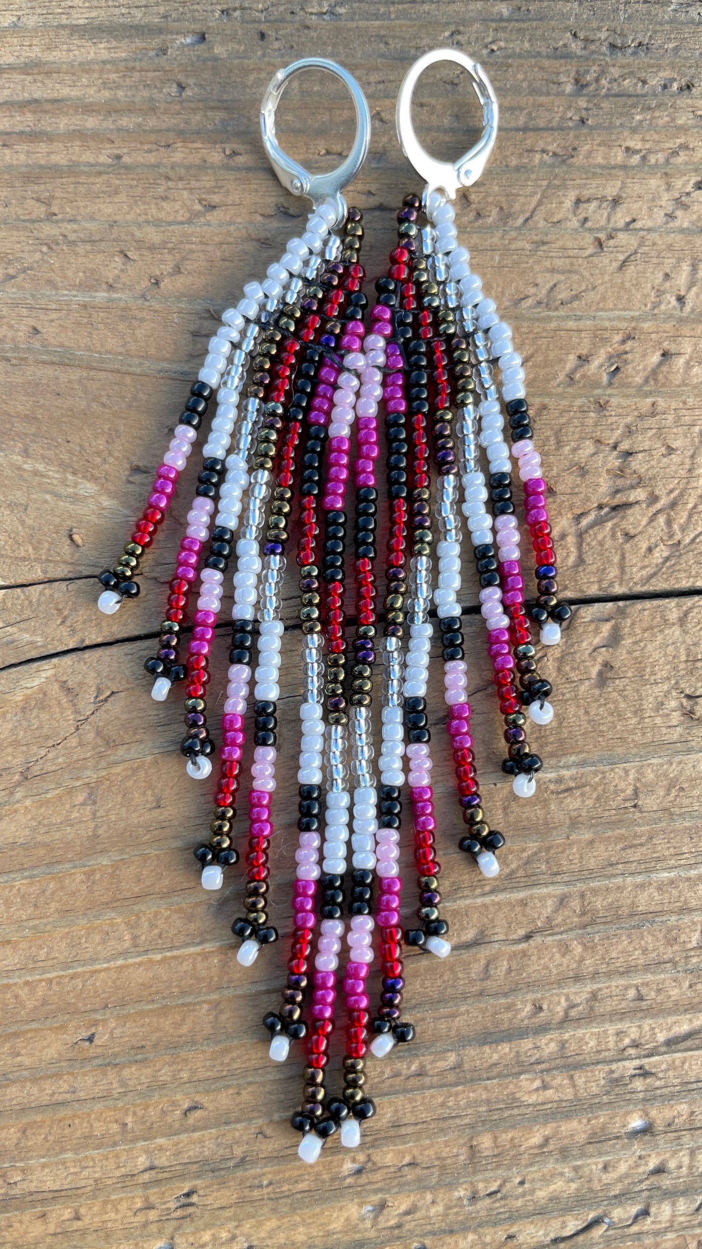 Celestial: Red| Fringe Earrings