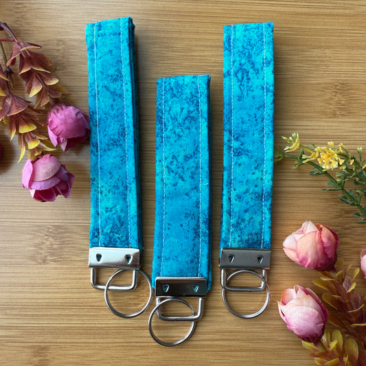 Fabric Key Fob (KF06) - Aqua