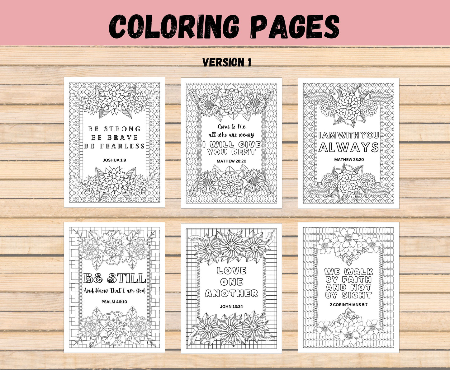 Printable Bible Verse Coloring Pages - Scripture Coloring Sheets for Adults and Kids