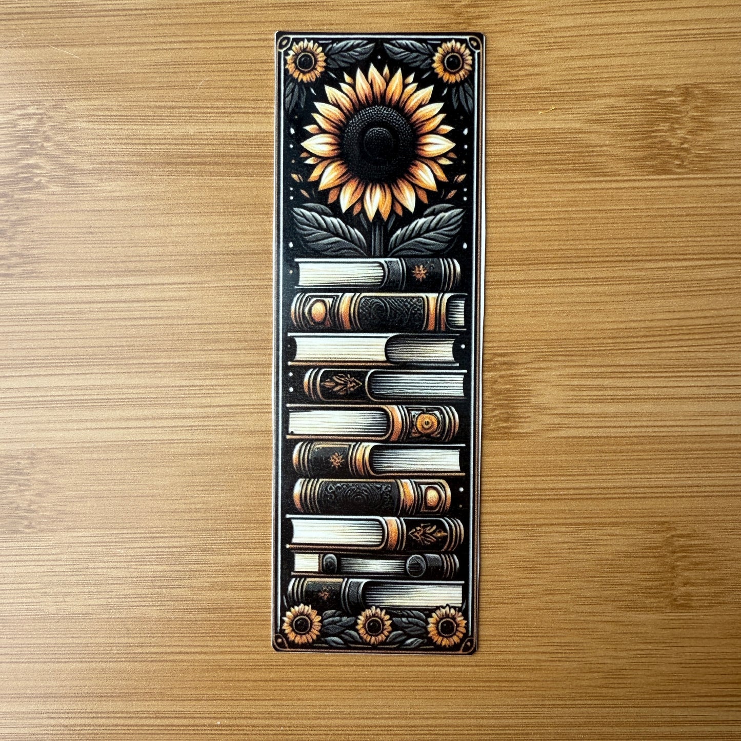 Bookmark: Golden Sunflower BookStack (BKM01)