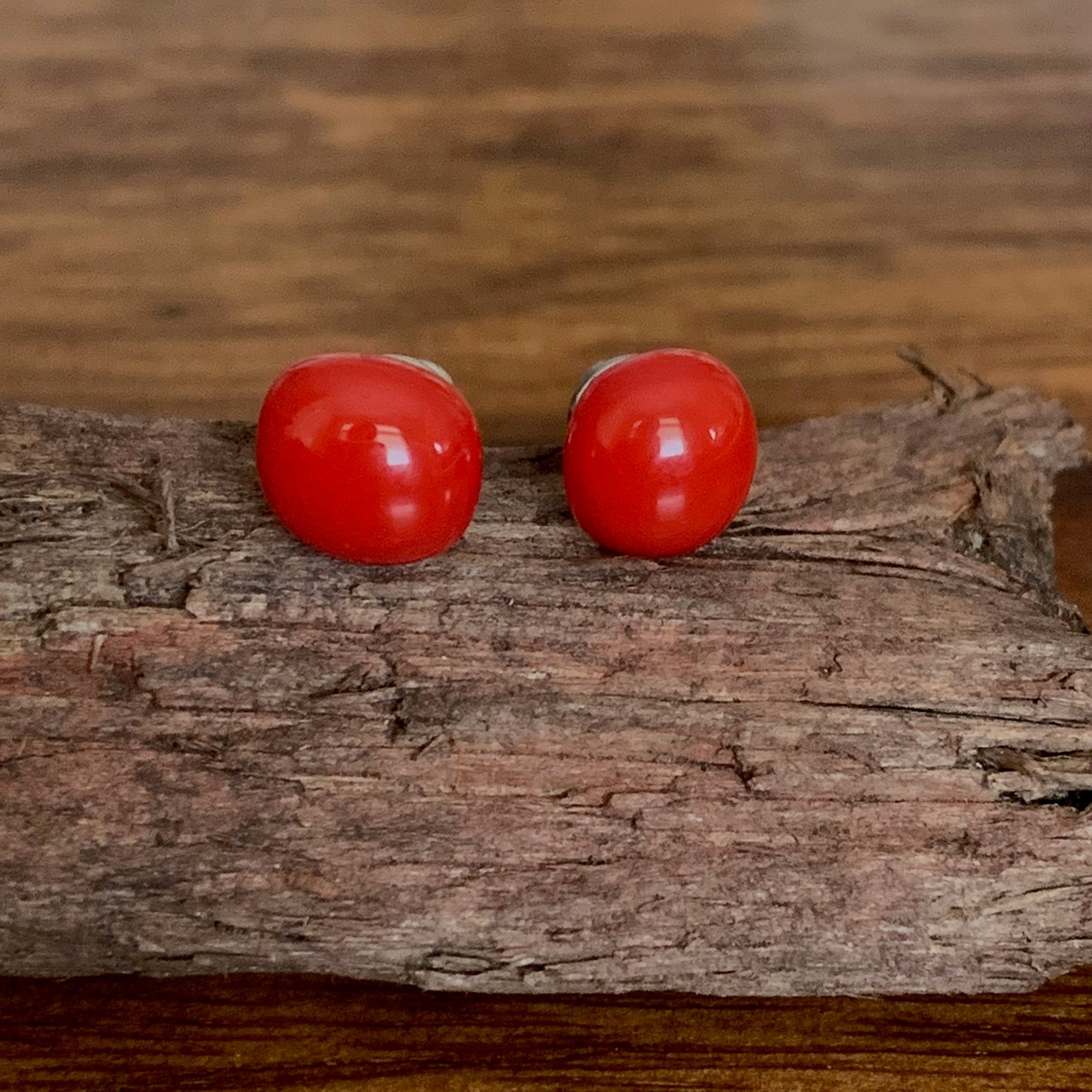 Fused Glass Earring Studs | Scarlett - FGE39