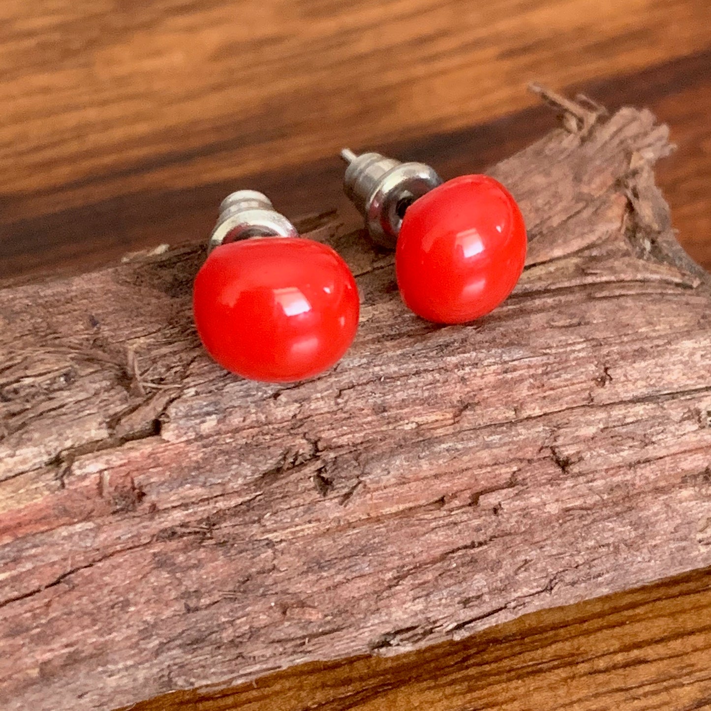 Fused Glass Earring Studs | Scarlett - FGE39