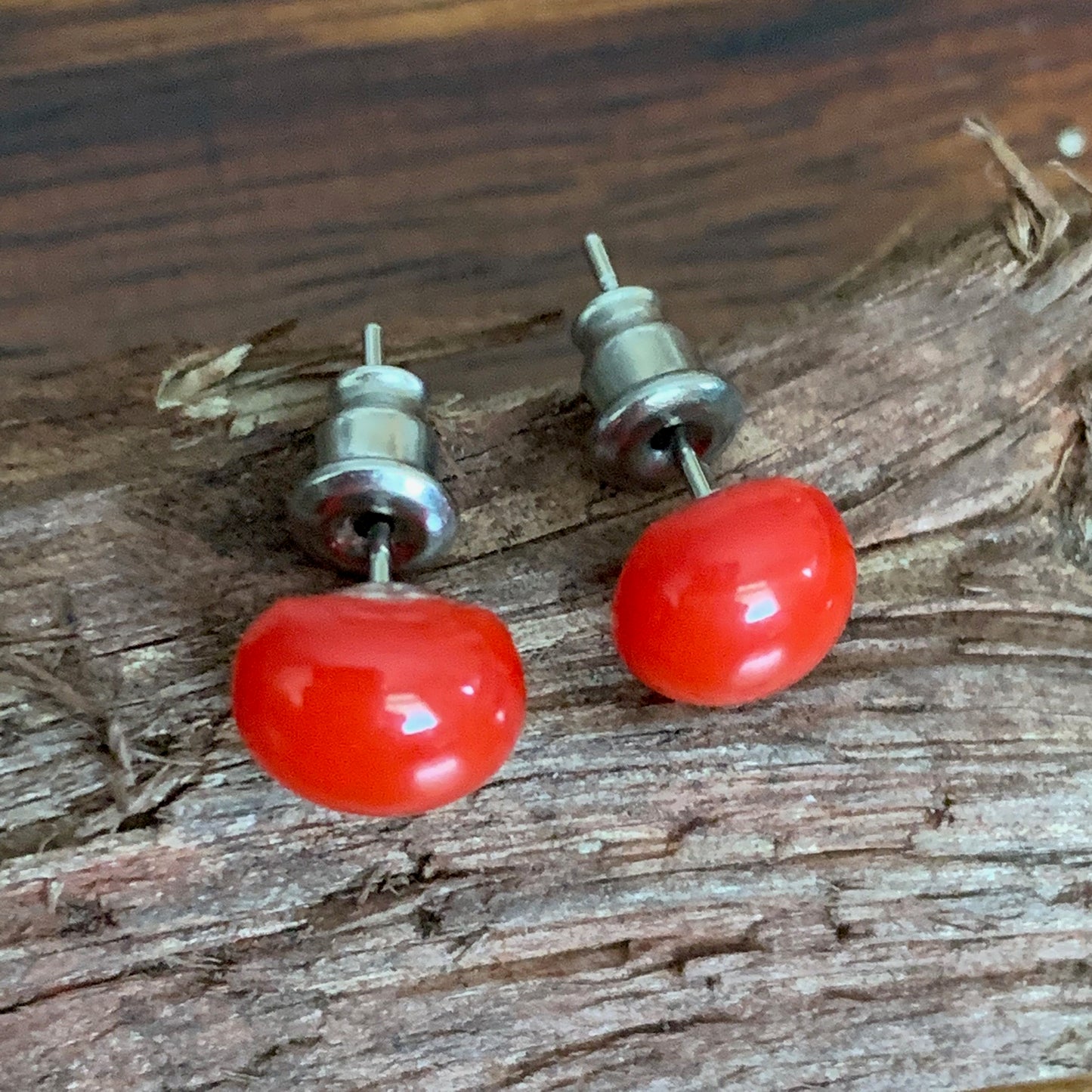 Fused Glass Earring Studs | Scarlett - FGE39