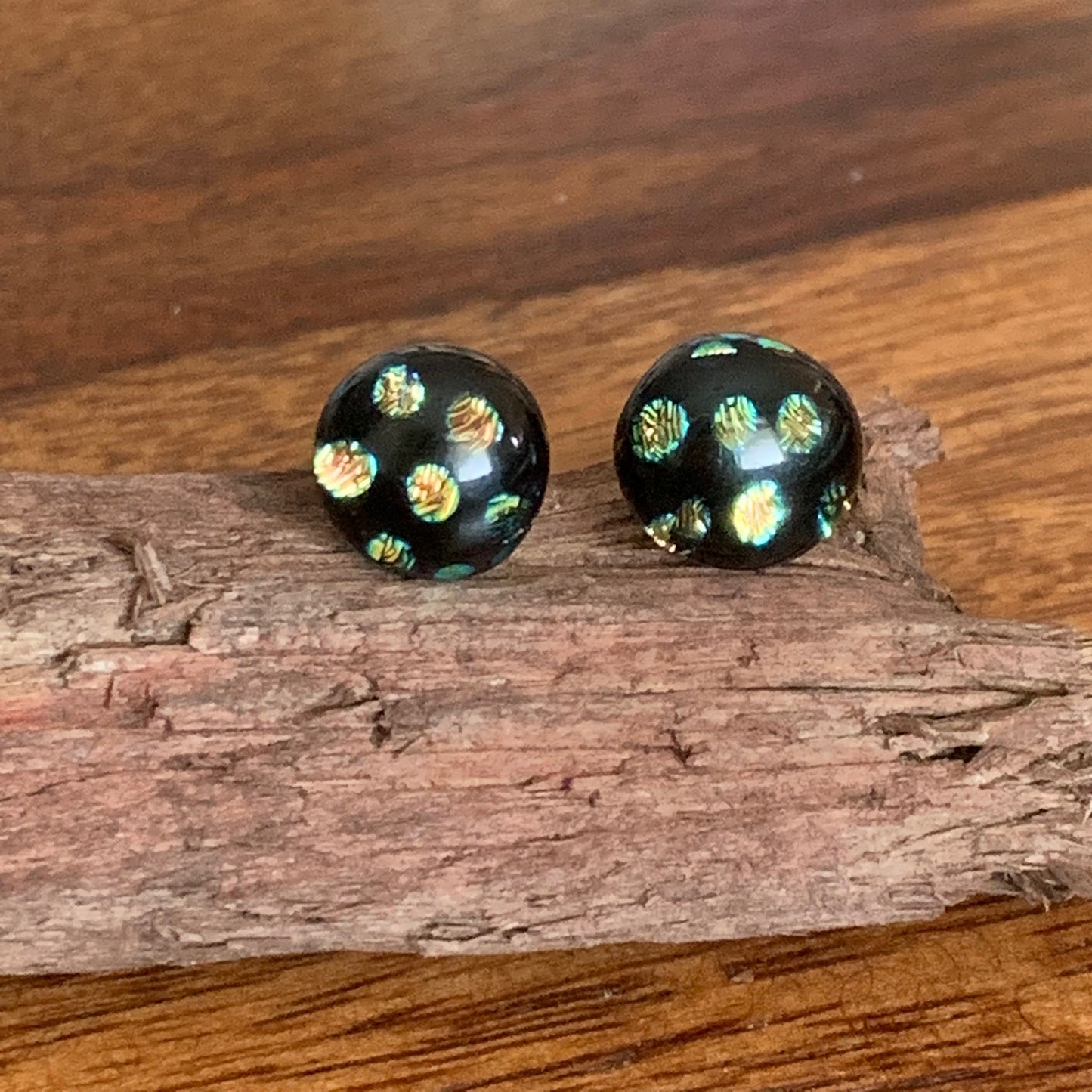 Fused Glass Earring Studs | Dotty - FGE62