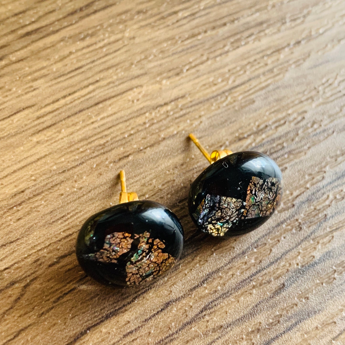 Fused Glass Earring Studs  | Antiquity - FGE64