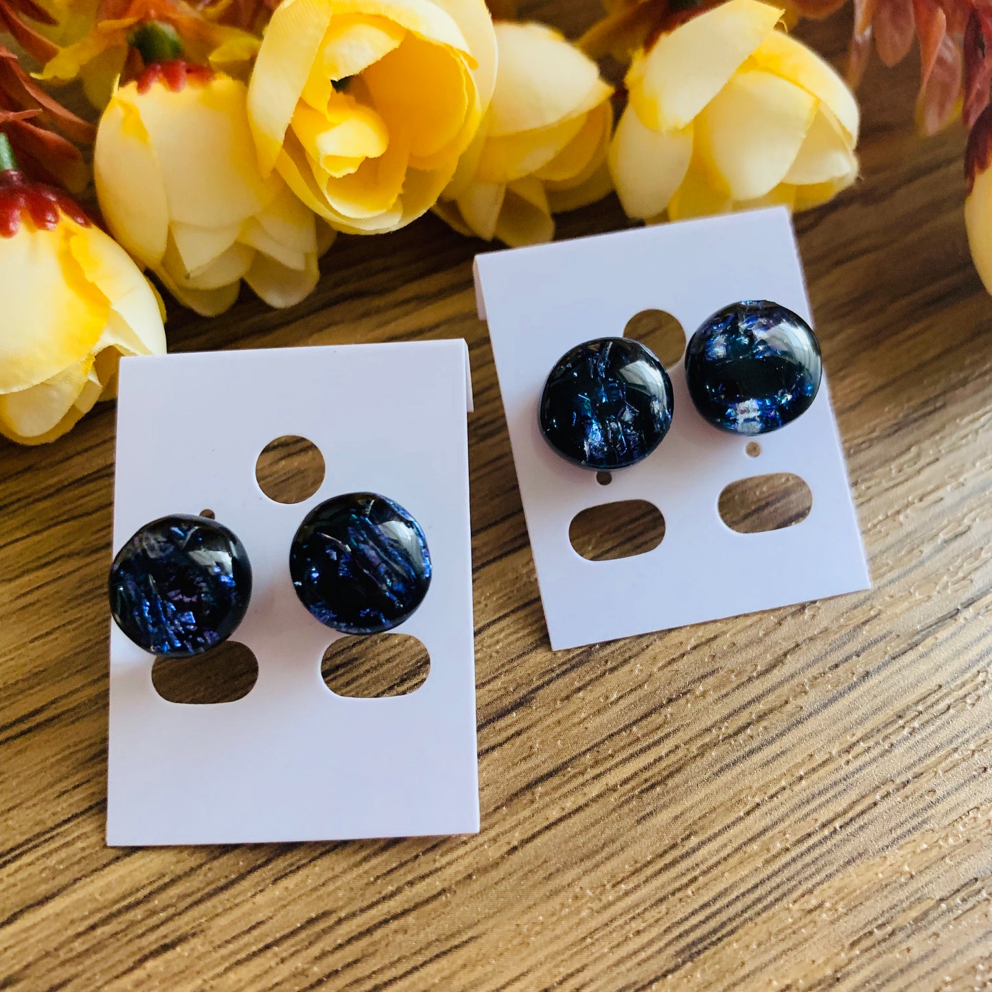 Fused Glass Earring Studs  | Asterio - FGE66