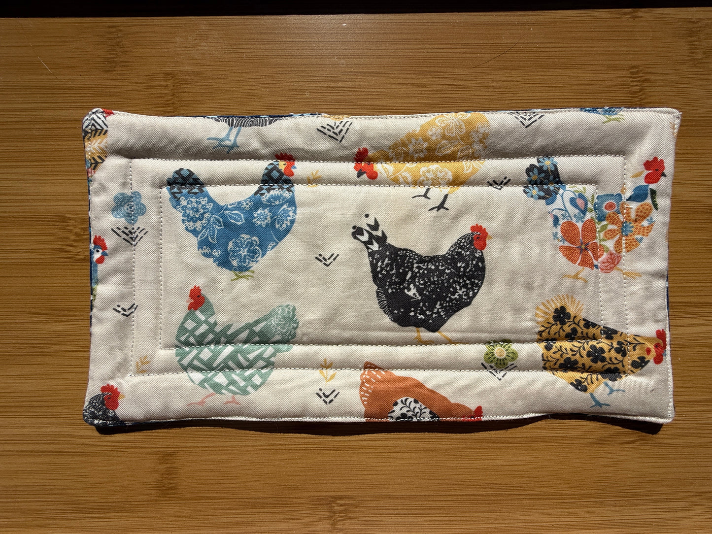 Coffee Mug Rug - Snack Mat (Chickens)