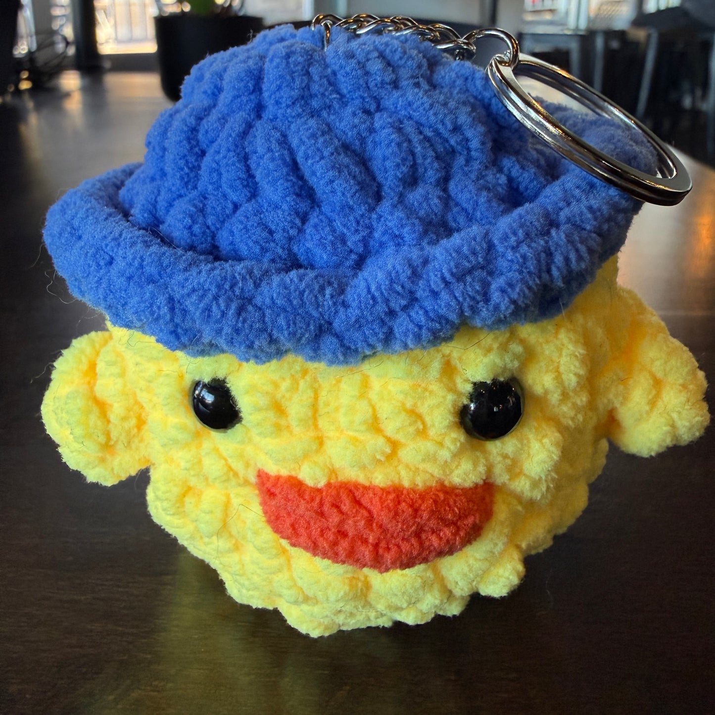 Chickadee Blue Keychain