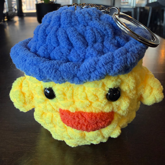 Chickadee Blue Keychain