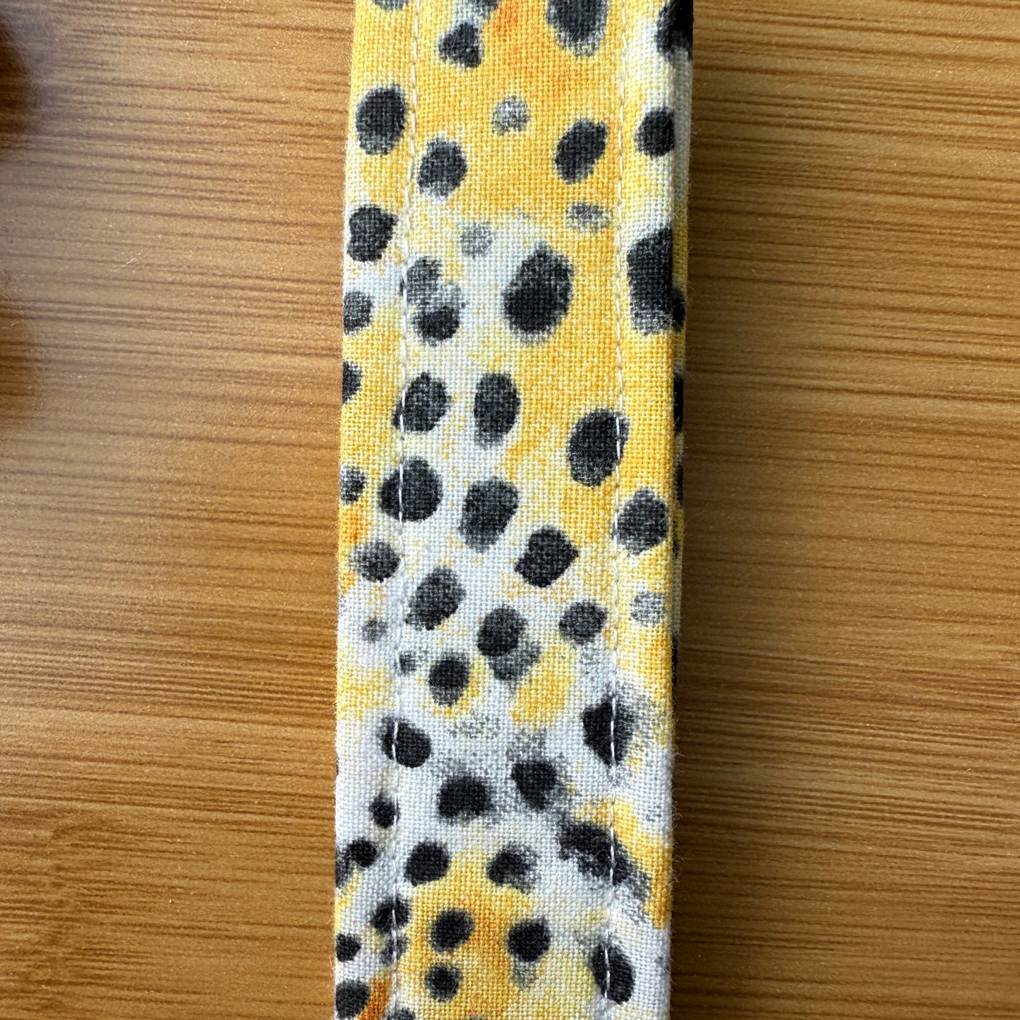 Fabric Key Fob (KF09) - Yellow Animal Print