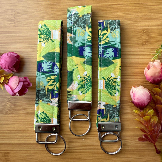 Fabric Key Fob (KF16) - Tropical Green