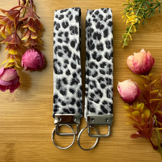 Fabric Key Fob (KF20) - Leopard Print