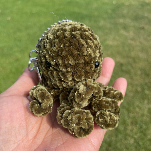 Velvet Octo Plushy Keychain - Army Green