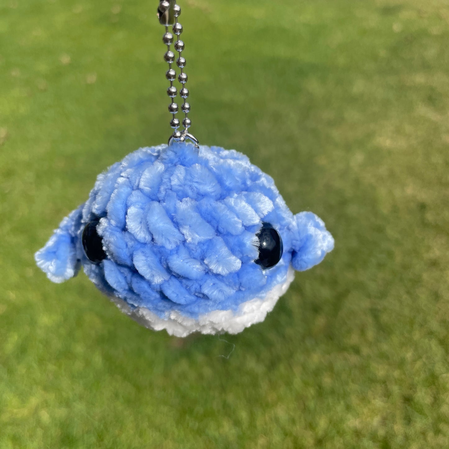 Velvet Whale Plushy Keychain - Blue