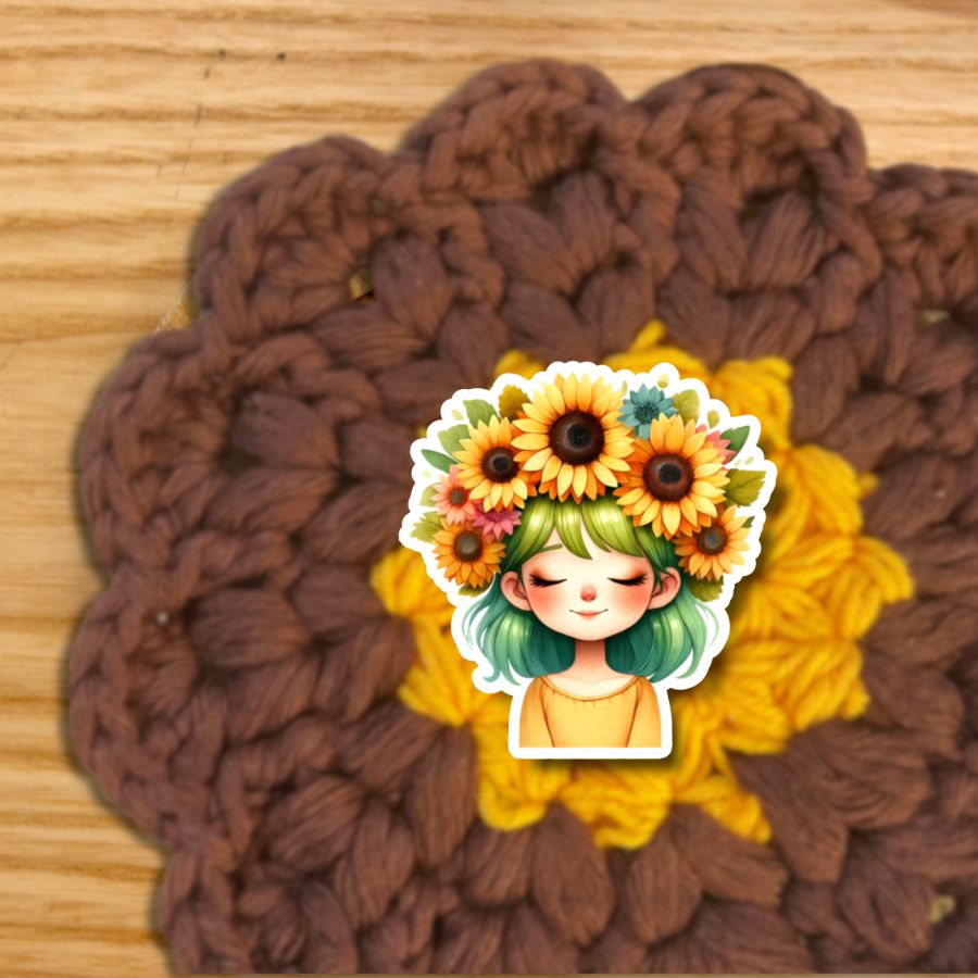 Sticker: FLOWER CROWN GIRLIE (STKR08)