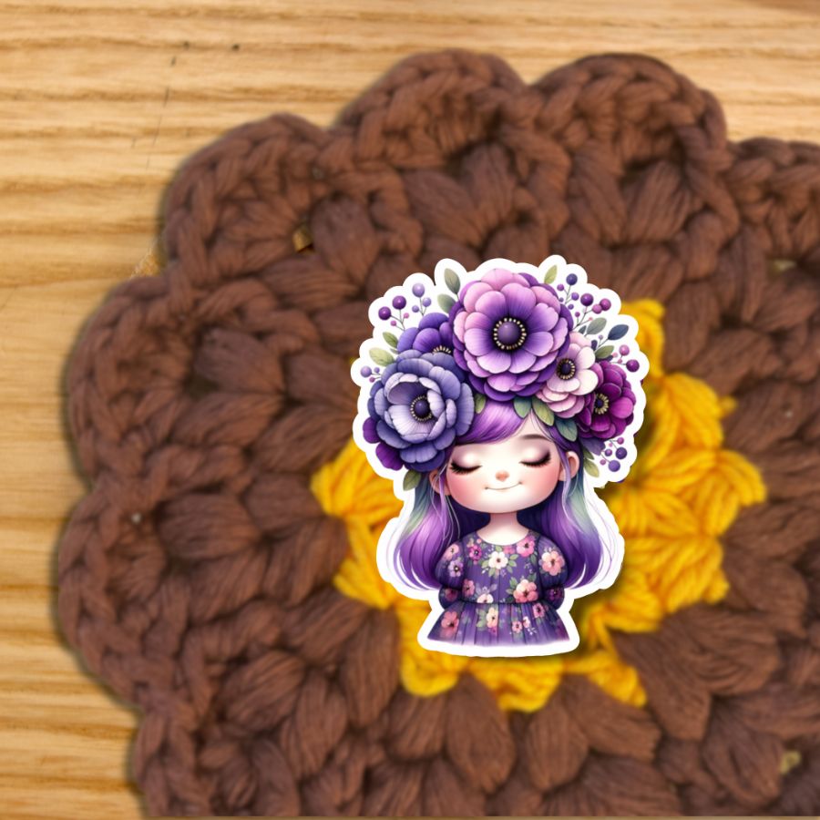 Sticker: FLOWER CROWN GIRLIE (STKR09)