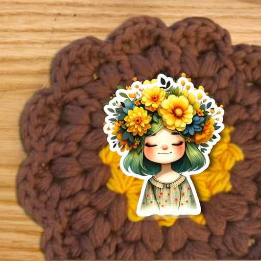 Sticker: FLOWER CROWN GIRLIE (STKR11)