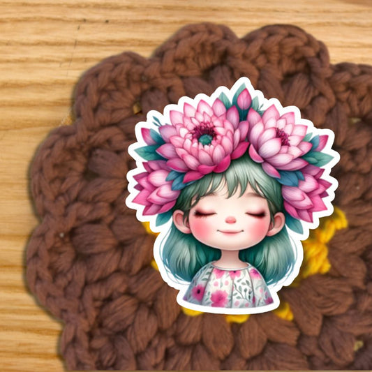 Sticker: FLOWER CROWN GIRLIE (STKR12)