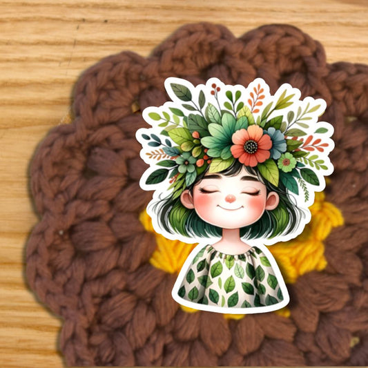 Sticker: FLOWER CROWN GIRLIE (STKR14)