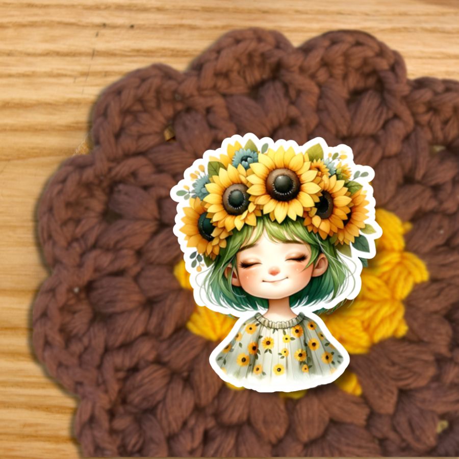 Sticker: FLOWER CROWN GIRLIE (STKR16)