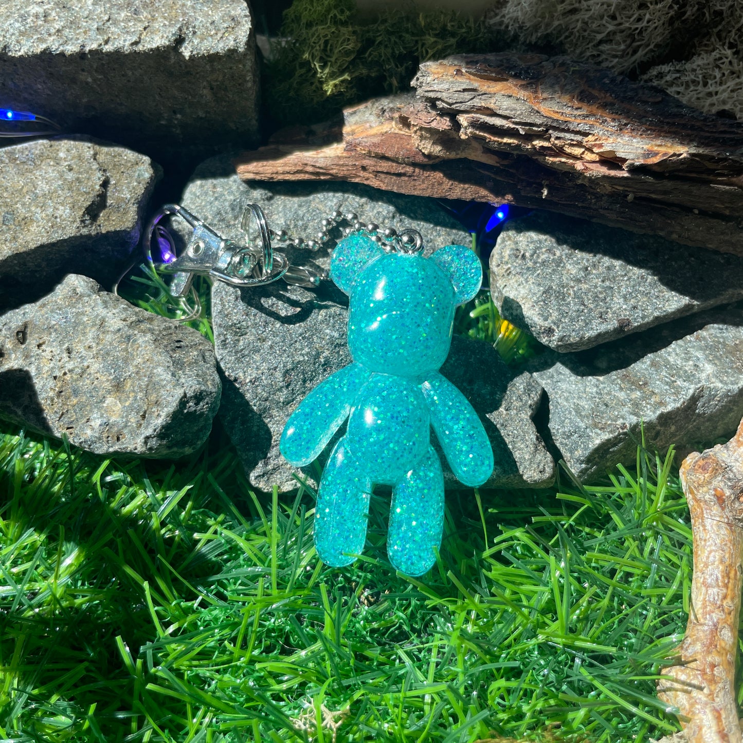 Worry Bear (WB04) - Aqua Glimmer