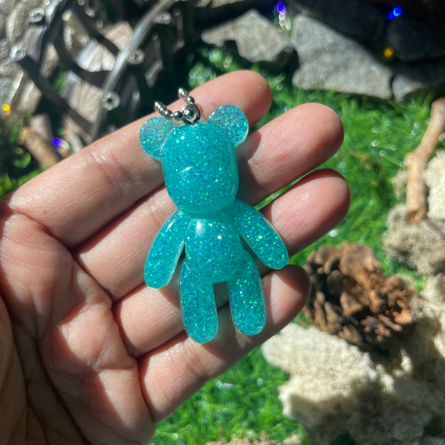 Worry Bear (WB04) - Aqua Glimmer