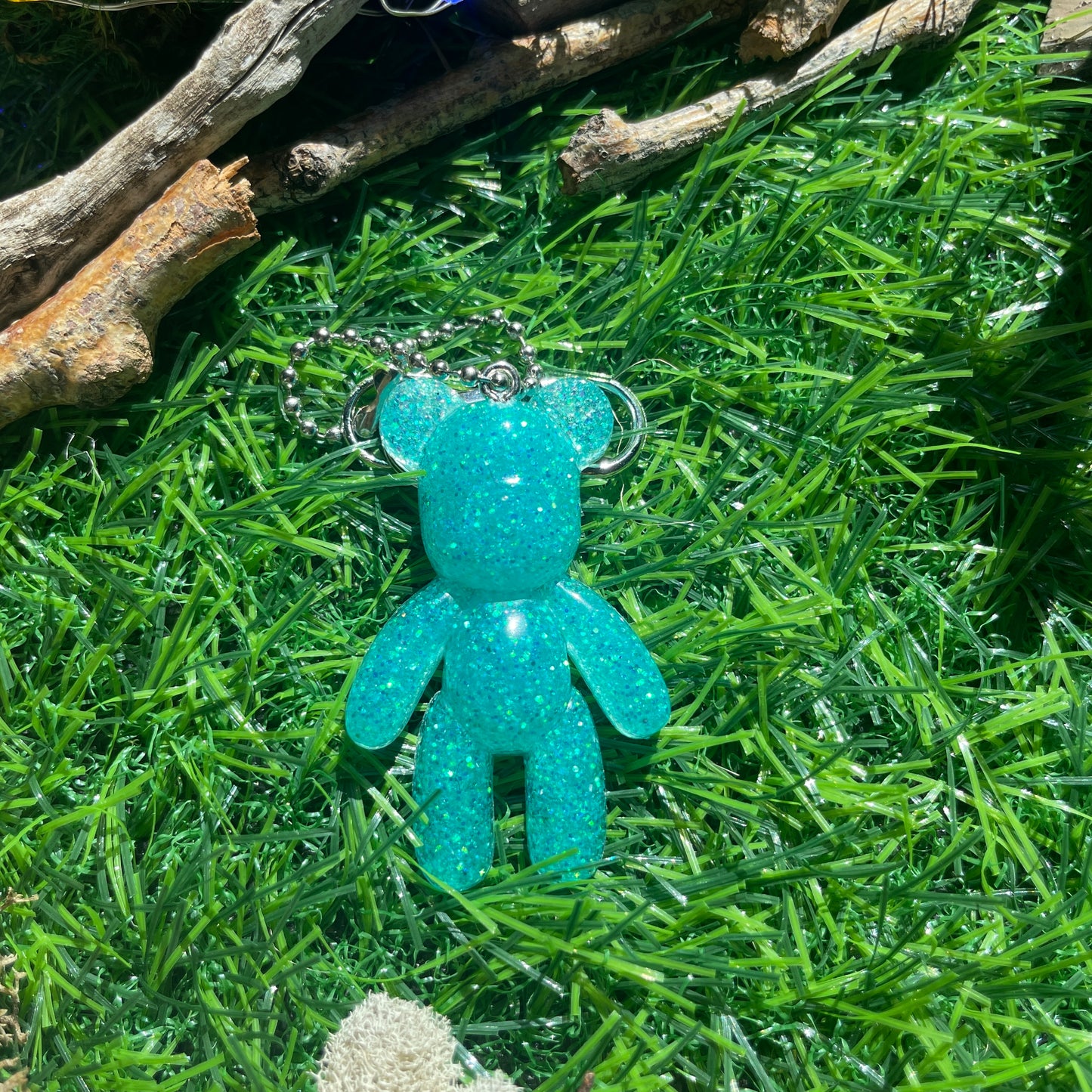 Collectible Worry Bear - Aqua Glimmer (WB04)