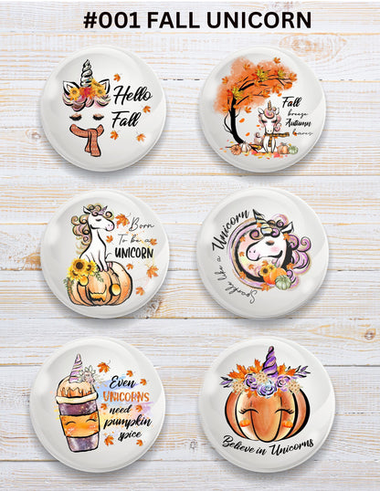 #001 UNICORN FALL SET - 6 DESIGNS INCLUDED (001_ST)